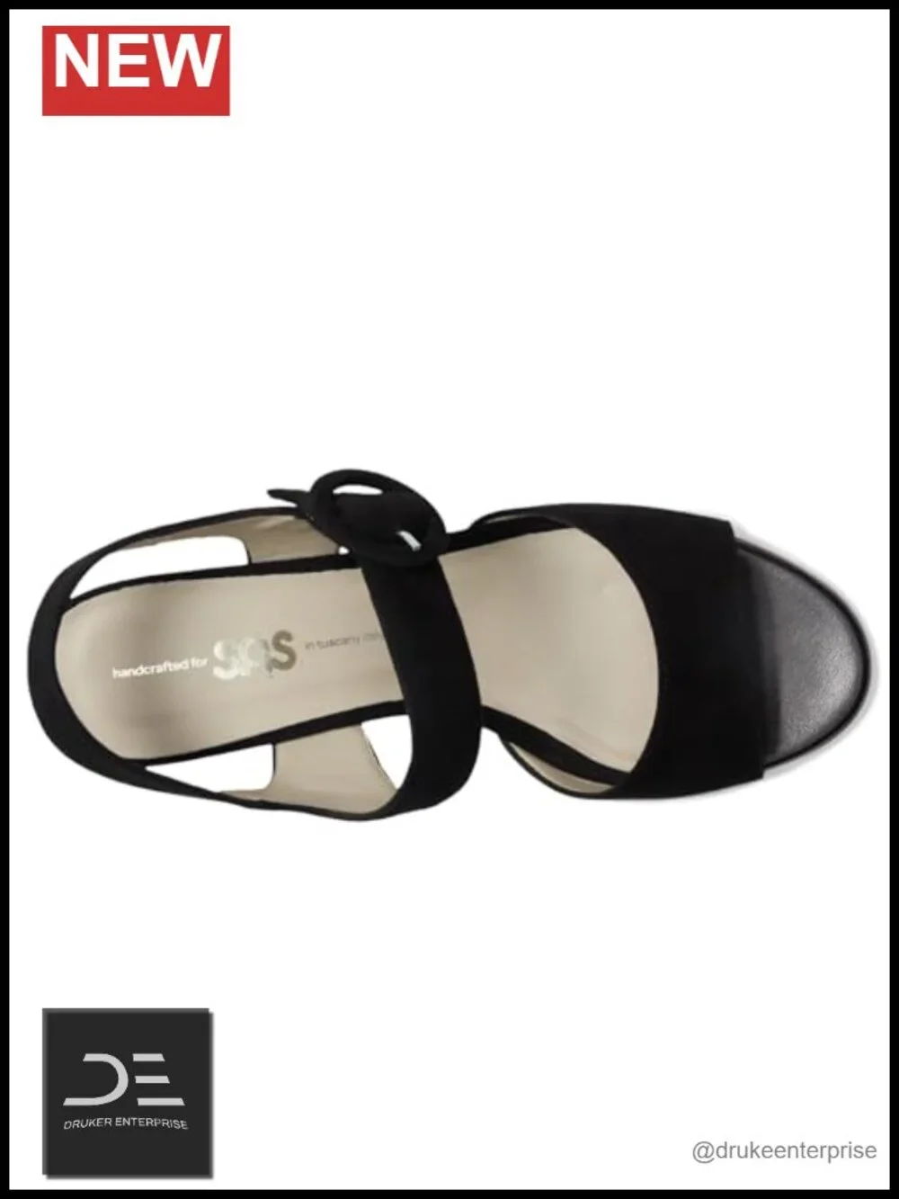 SAS Carine Quarter Strap Wedge Sandals - Leather Ankle Strap Wedges